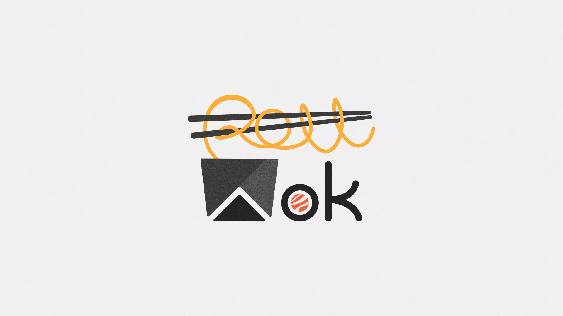 Разработка логотипа суши-бара «Roll Wok Club» в Самаре