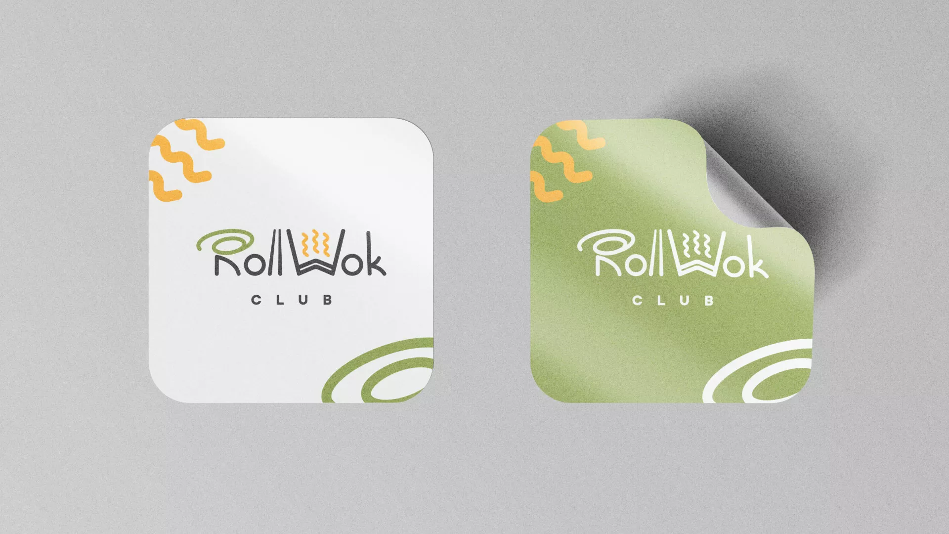 Разработка логотипа и фирменного стиля суши-бара «Roll Wok Club» в Самаре