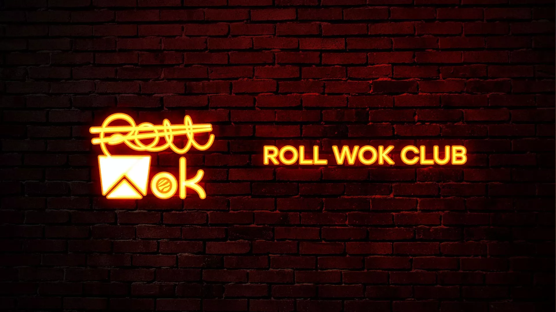 Разработка интерьерной вывески суши-бара «Roll Wok Club» в Самаре